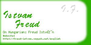 istvan freud business card